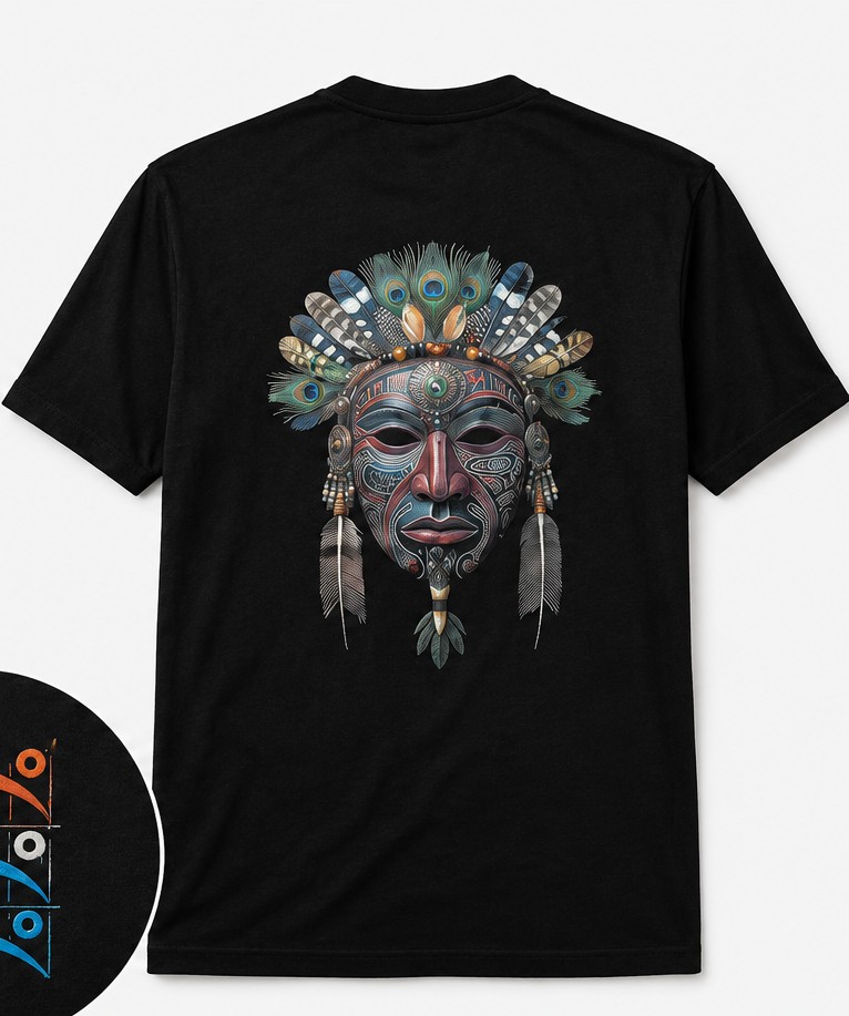 Indo african combination mask - Graphic T-Shirt by Ong Bong Chong